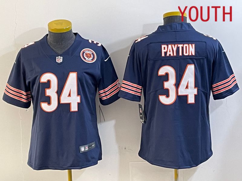 Youth Chicago Bears #34 Payton Blue 2024 Nike Limited NFL Jersey style 2